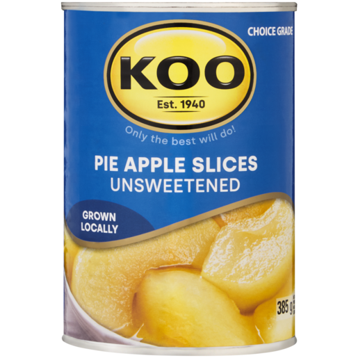 KOO Sliced Pie Apples-Unsweetened, 385g