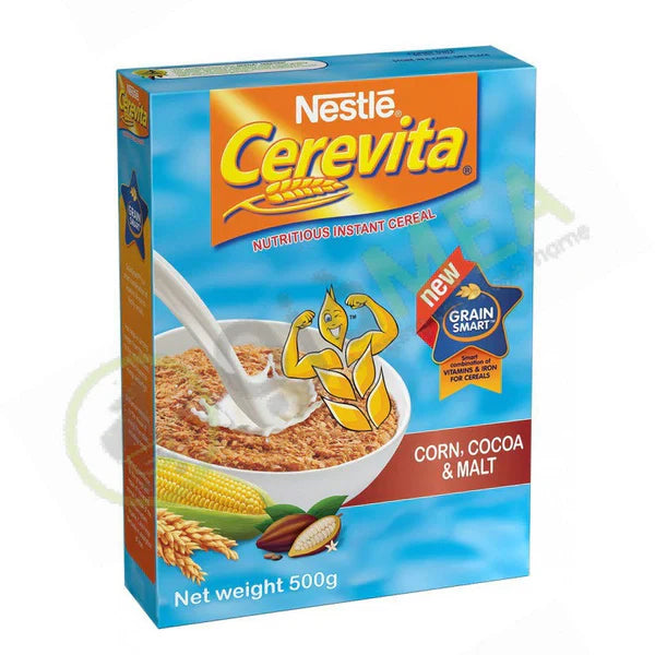 Nestle Cerevita Instant Cereal Corn and Choco Malt, 500g