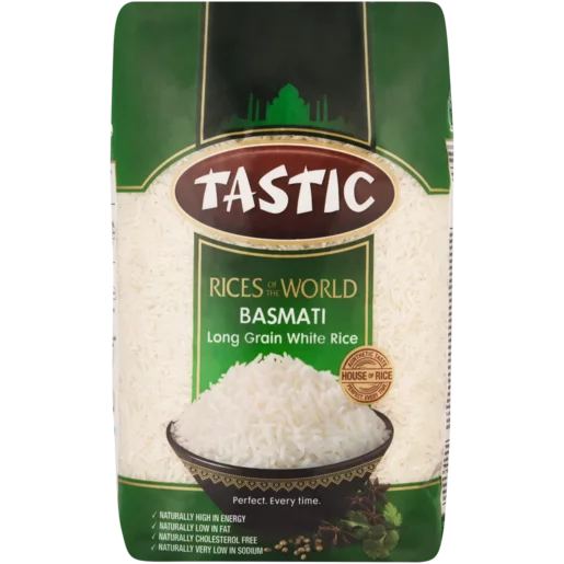 Tastic Rices of the World Long Grain White Basmati Rice 1kg ...