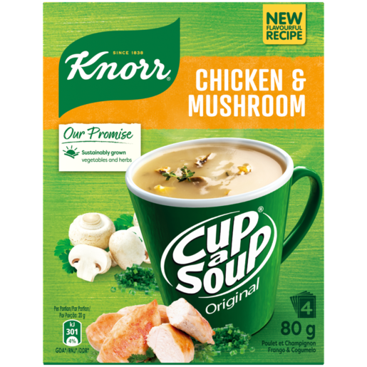 Knorr Cup-a-Soup Chicken & Mushroom Instant Soup 4 x 20g