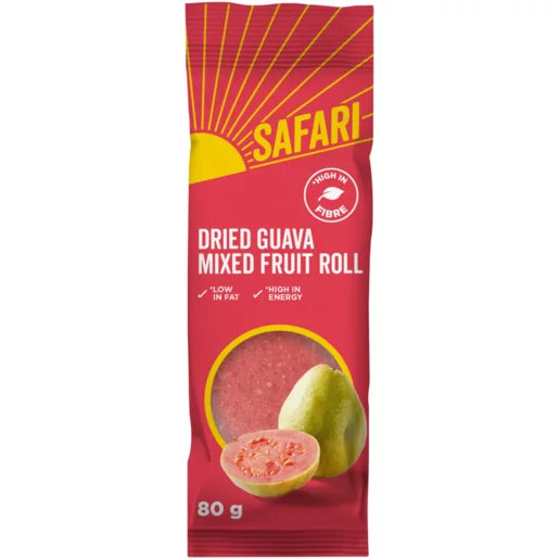 Safari Dried Guava Mixed Fruit Roll, 80g