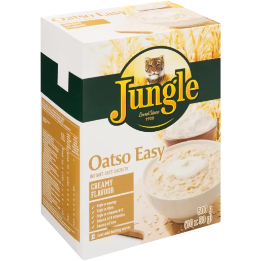 Jungle Oatso Easy Creamy Flavored Instant Oats Sachets 500g