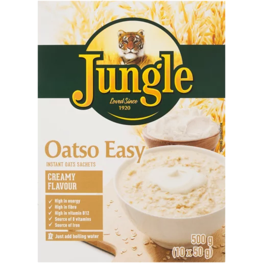 Jungle Oatso Easy Creamy Flavored Instant Oats Sachets 500g