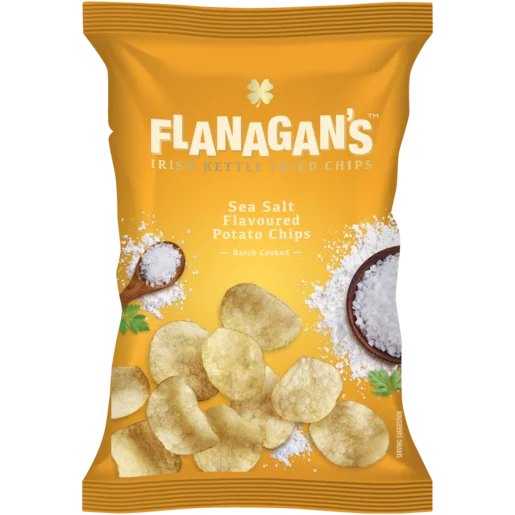 Willards Flanagan's Moreish Irish Paddy's Sea Salt Flavored Kettle Fried Chips 120g