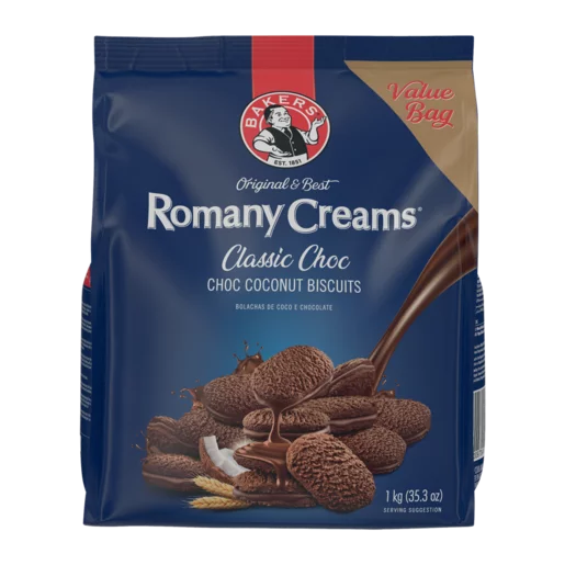 Bakers Romany Creams Classic Chocolate Biscuits 1kg