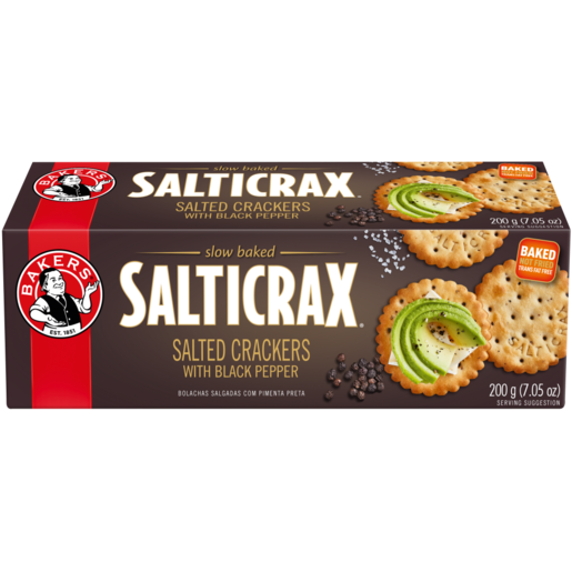 Bakers Salticrax with Black Pepper, 200g