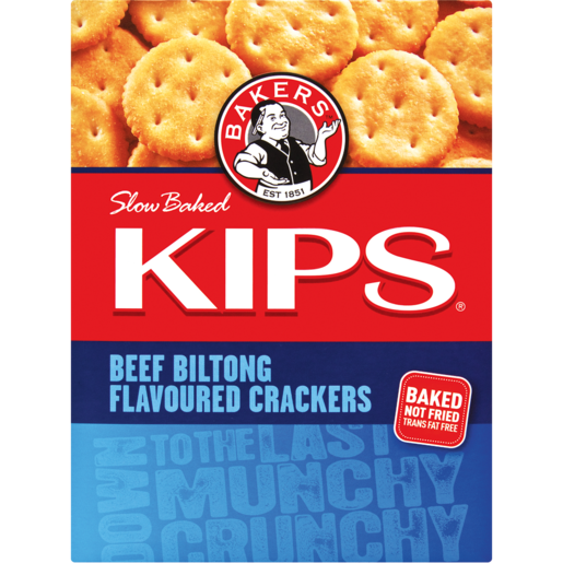 Bakers Kips Beef Biltong Flavoured Crackers 200g