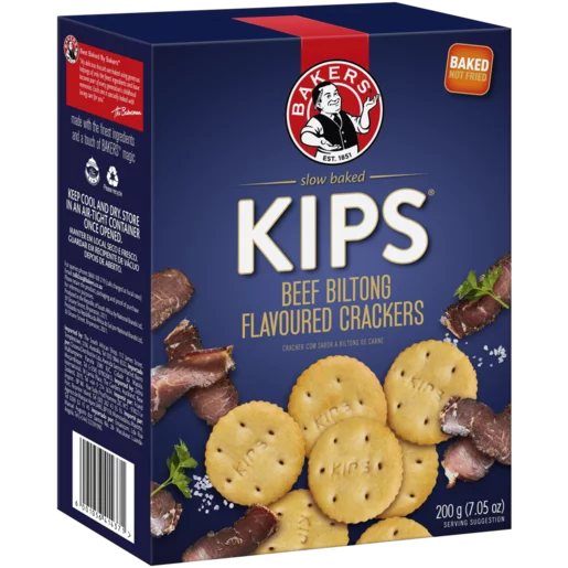 Bakers Kips Beef Biltong Flavoured Crackers 200g