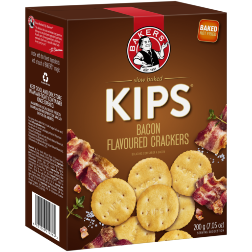 Bakers Kips Bacon Flavored Crackers, 200g