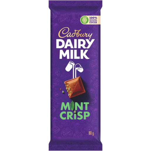 Cadbury Dairy Milk Mint Crisp, 80g