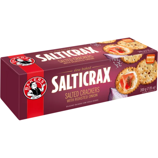 Bakers Salticrax Roasted Onion Salted Crackers 200g
