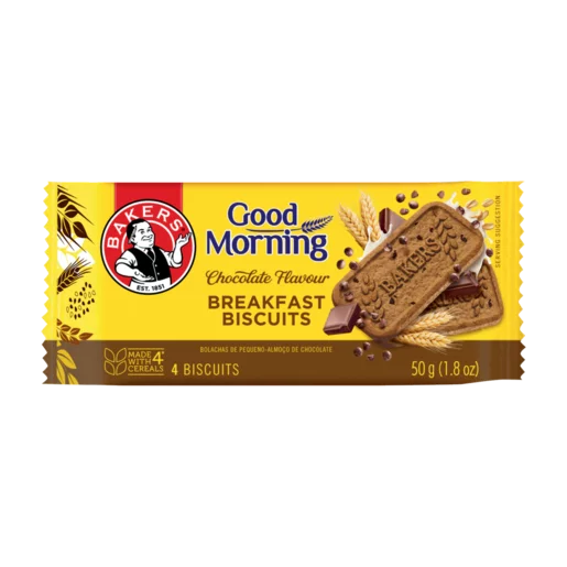 Bakers Good Morning Chocolate Flavored Breakfast Biscuits 50g