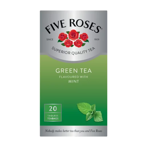 Five Roses Mint Flavoured Green Tea 20 Pack