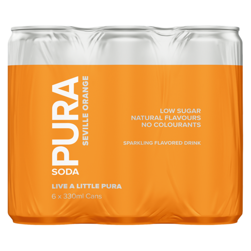 Pura Soda Seville Orange Flavored Sparkling Drink, 300ml