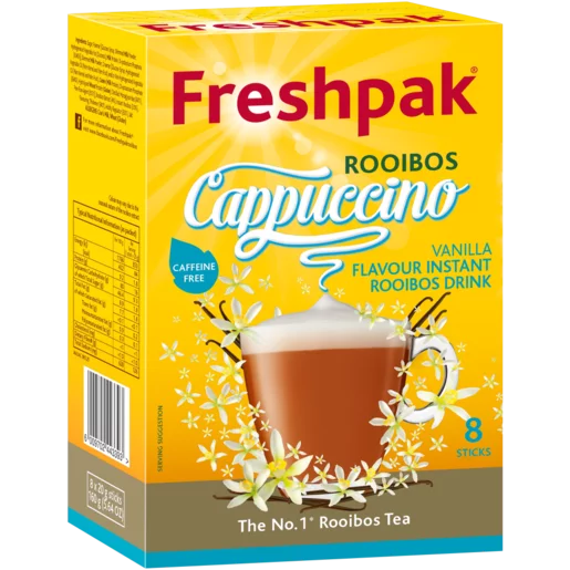 (Expired) Freshpak Vanilla Flavoured Instant Rooibos Tea Cappuccino Sachets 8 x 20g