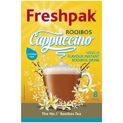 (Expired) Freshpak Vanilla Flavoured Instant Rooibos Tea Cappuccino Sachets 8 x 20g