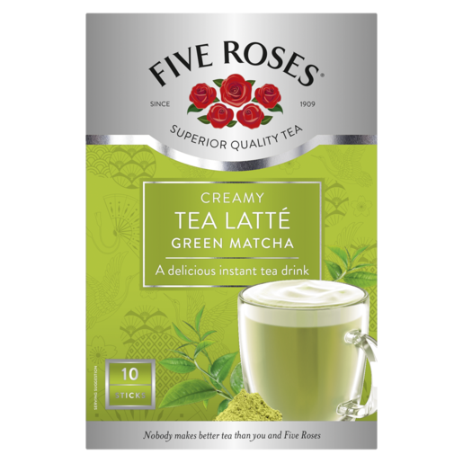 Five Roses Creamy Tea Latté Green Matcha Sticks, 10x20g