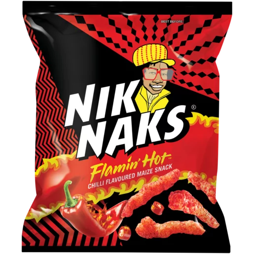 Simba Flamin Hot Chilli Nik Naks, 135g