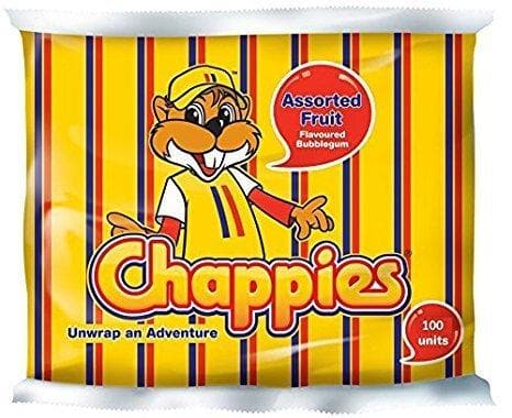 Chappies Assorted Fruit Flavoured Bubblegum 100 Pack
