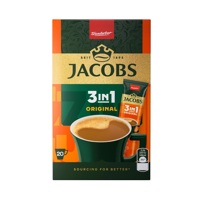 Jacobs Instant Coffee 3-in-1 Original, 12.6g x 20