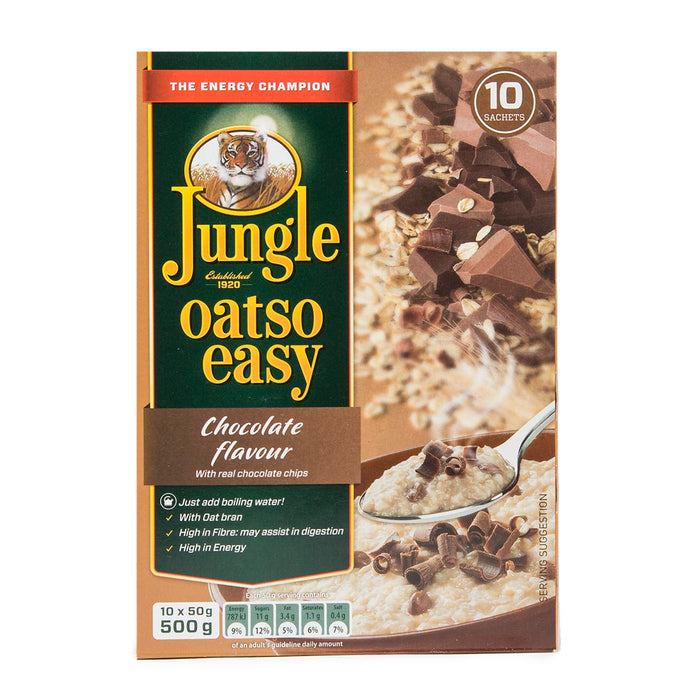 Jungle Oatso Easy Chocolate Flavoured Instant Oats Sachets 500g