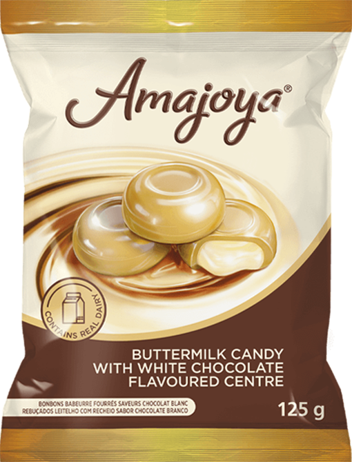 Amajoya Buttermilk Candy with White Chocolate Centre 125g