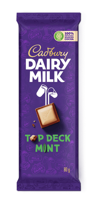 (Expired) Cadbury Dairy Milk Top Deck Mint Chocolate Slab 80g