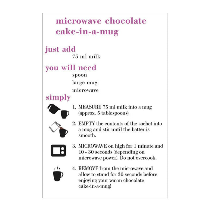 Woolworths Easy To Bake Microwave Chocolate Cake-in-a-Mug 4x70g