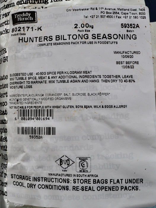 Freddy Hirsch Hunters Biltong Spice