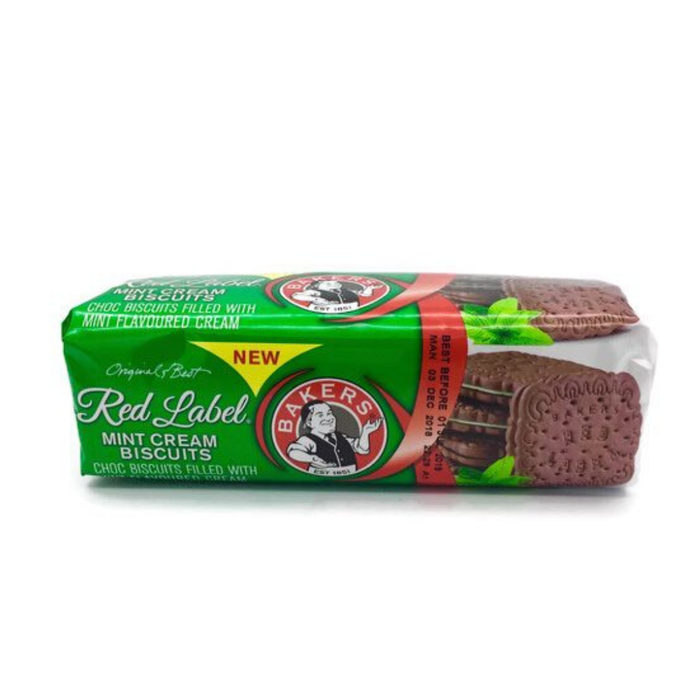 Bakers Red Label Mint Chocolate Flavored Cream Biscuits 200g