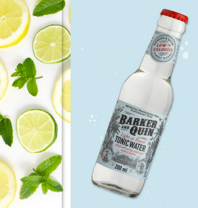 Barker and Quin Light at Heart Tonic Water, 4x200ml
