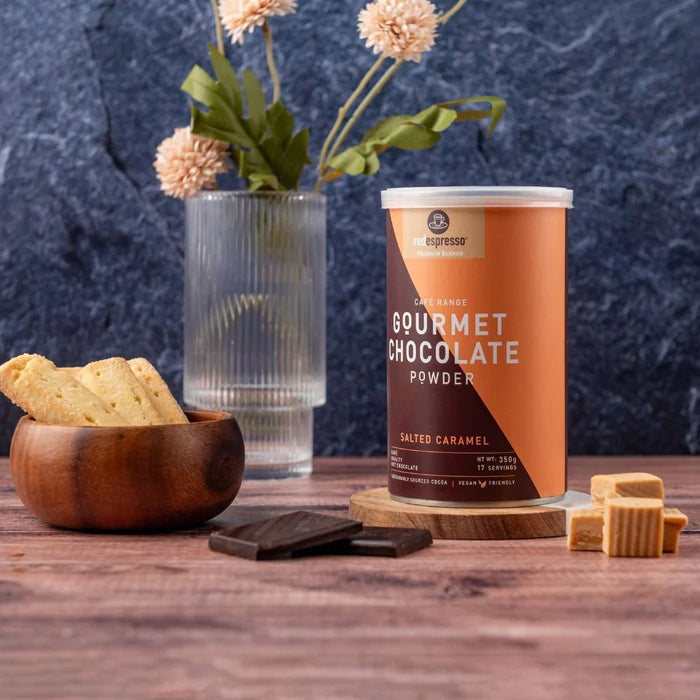 Red Espresso Gourmet Hot  Chocolate - Salted Caramel Tin 350g