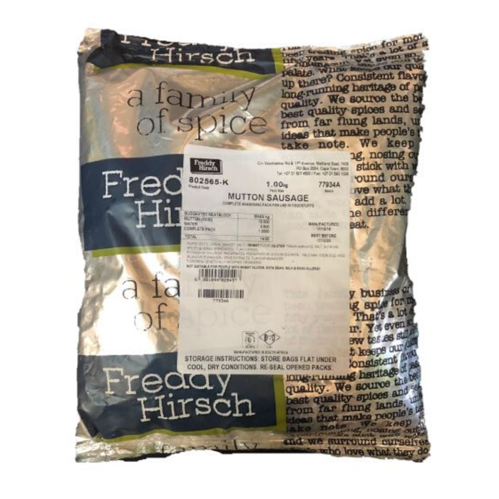 Freddy Hirsch Boerewors Farm Stay Seasoning Pack, 1Kg