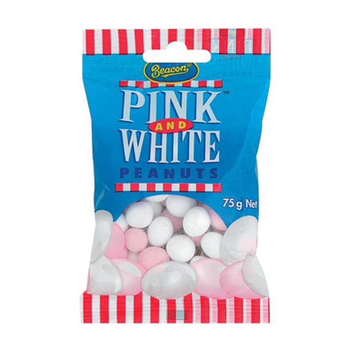Beacon Candy Coated Peanuts-Pink & White, 75g