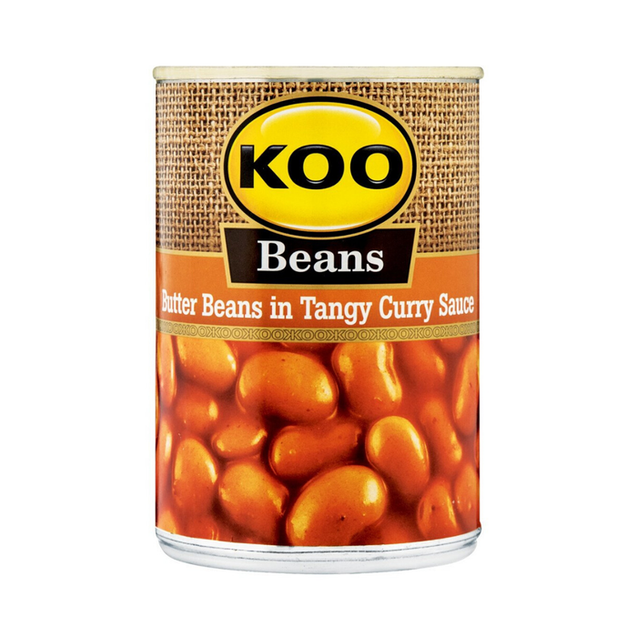 KOO Butter Beans in Tangy Curry  Sauce, 410g