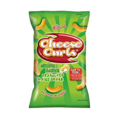 Willards Cheese Curls Cheese and Onion Flavoured Maize Snack 150g ...