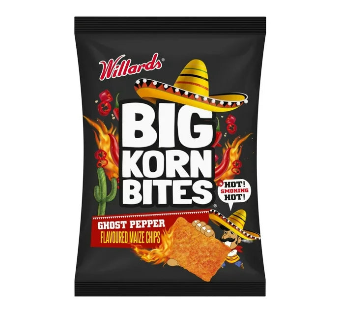 Willards Big Korn Bites Ghost Pepper, 120g