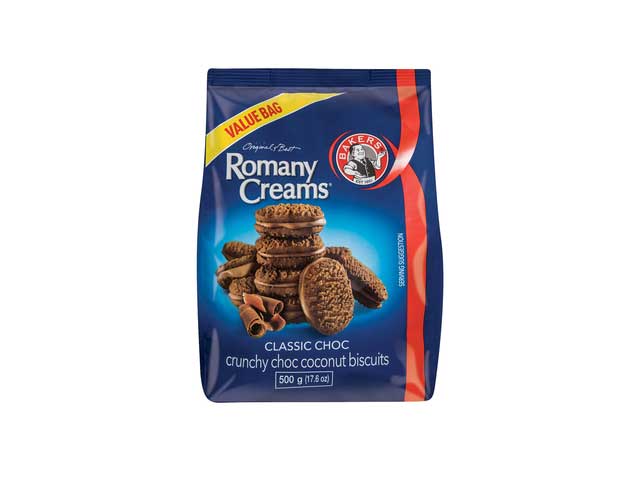 Bakers Romany Creams Classic Choc, 500g