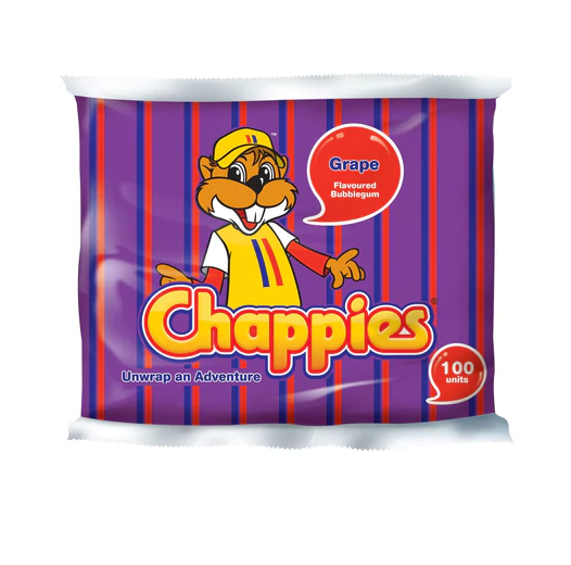 Chappies Bubblegum Grape, 100 Pcs.