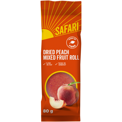 (Expired) SAFARI Dried Peach Mixed Fruit Roll, 80g