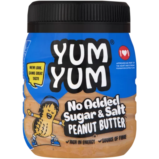 Yum Yum No Added Sugar & Salt Peanut Butter 400g — AubergineFoods CA