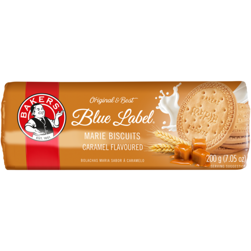 Bakers Blue Label® Caramel Flavoured Marie Biscuits, 200g