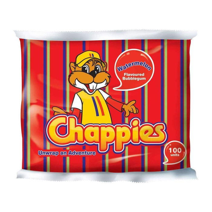 Chappies Watermelon Flavoured Bubblegum 100 Pack