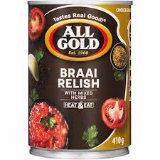 (Expired) All Gold Braai Relish with Herbs, 410g — AubergineFoods CA