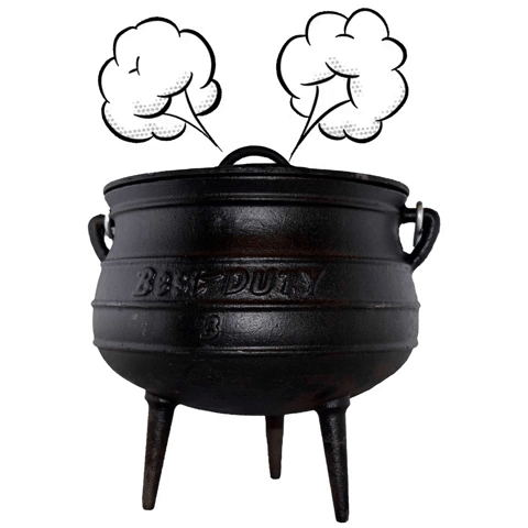 Best Duty 3-Legged Cast Iron Potjie Cooker
