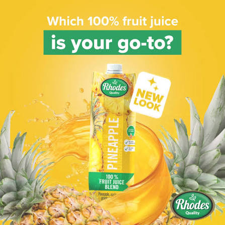Rhodes  Pineapple Africa 100% Fruit Juice, 1L