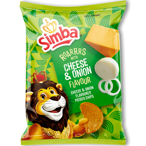 Simba Cheese & Onion Flavor Potato Chips, 125g