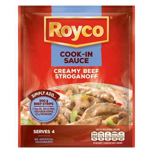 Royco Dry Cook In Sauce Beef Stroganoff 50g