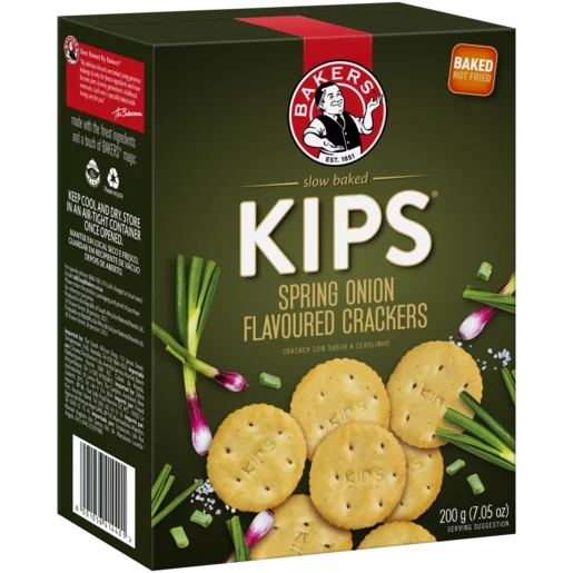 Bakers Kips Spring Onion Flavoured Crackers 200g