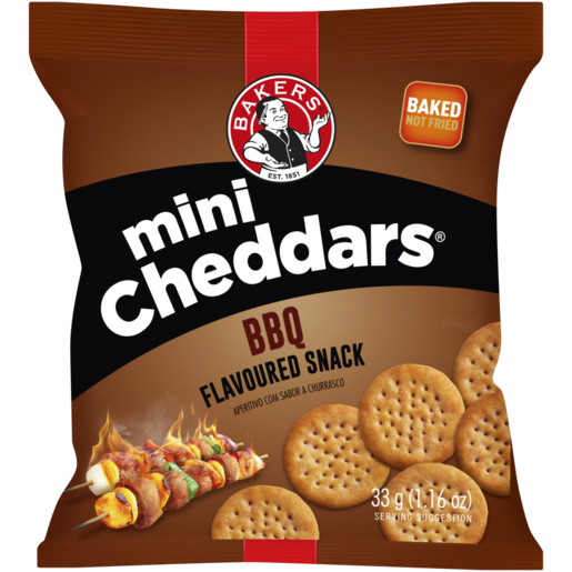 Bakers Mini Cheddars Barbeque Flavored Snack 33g